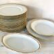 Set 12 plates and 3 dishes porcelain of Sologne