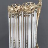 Lampe en Bronze et Pendeloques par H. Guimard, France, Art Nouveau, c. 1910
