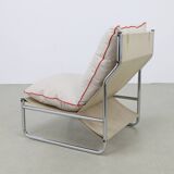 2x vintage lounge chair in chrome, 1970s new cussions
