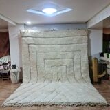 Tapis Berbère 300x200 cm - Motif en Labyrinthe Minimaliste