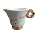 Milk jar "Nous Deux" Digoin Sarreguemines