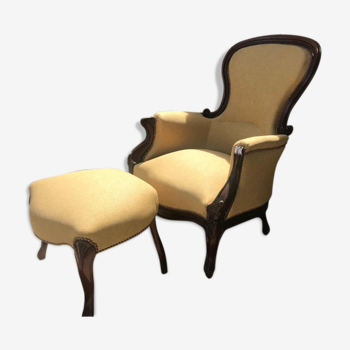 Armchair Louis-Philippe 1er with footrest