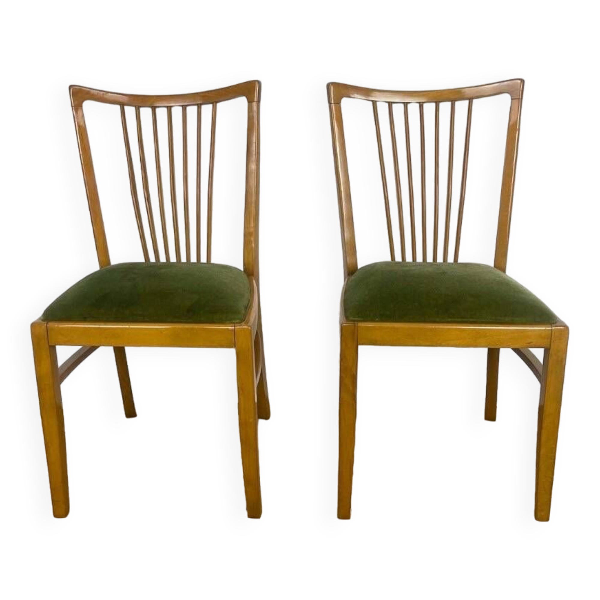 Duo of 50s Scandinavian style bar chairs
