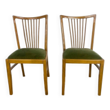 Duo of 50s Scandinavian style bar chairs