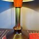 Lampes années 70 bois métal vinyle (X2)