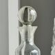 Small ribbed glass carafe, large round cap