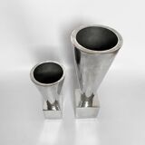 Pair of vintage 1970s modernist design vases
