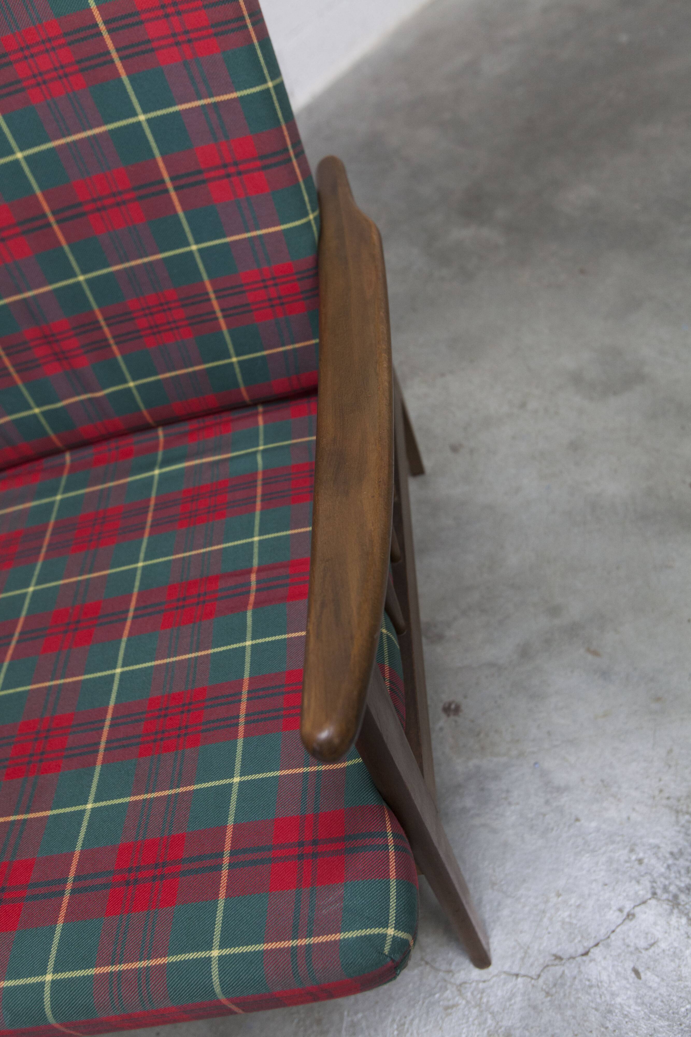 Scandinavian teak armchair, 1960s, Scottish style, collapsible