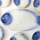 Fish service 8 plates and a large dish / Manufacture française Sarreguemines