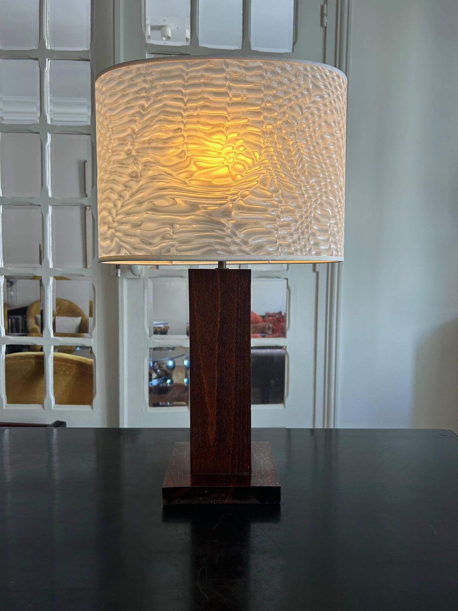 70s wooden lamp