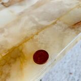Table basse vintage en marbre et onyx circa 60/70