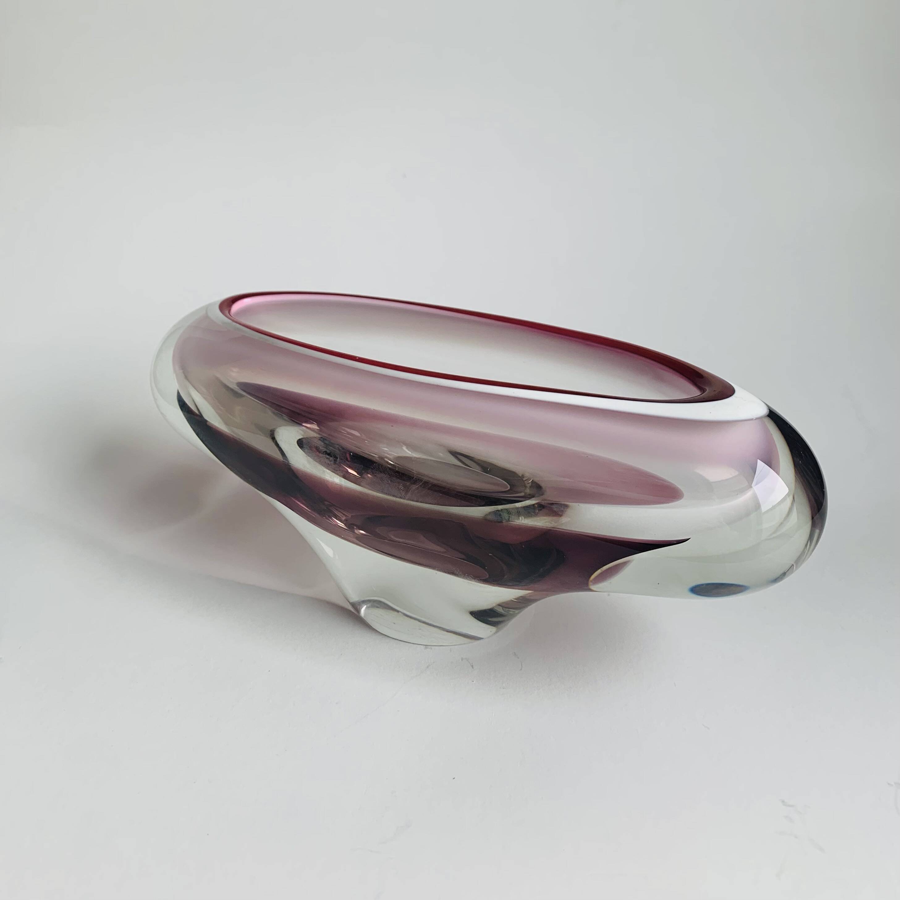Glass  bowl Chribska Sklarna, Czechoslovakia, 1960s