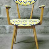 Blond wooden chair scandinavian style of the 1960s