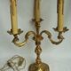 Pair of 3-light bronze Louis XV style table lamps