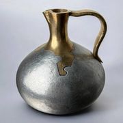 Brutalist pitcher by David Marshall, bronze & aluminium, 1970, Spain