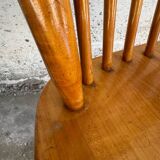 Set of 6 Honey Brown Solid Beech Wood Dining Chairs by De Ster Gelderland, 1960s