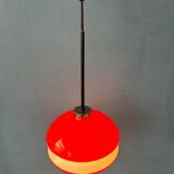 Peill & Putzler vintage orange glass pendant lamp