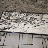 Table basse chromé marble 1970"vintage
