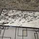 Table basse chromé marble 1970"vintage
