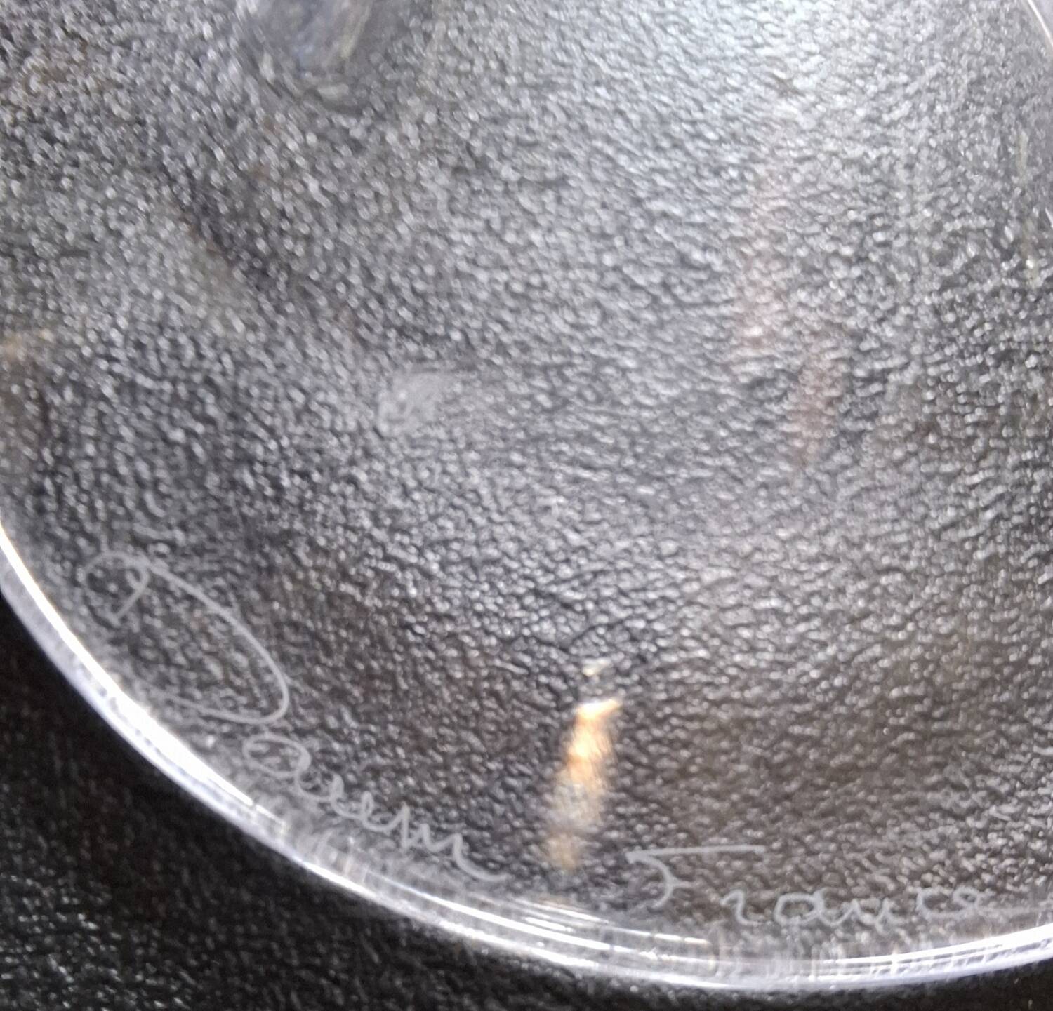 Crystal coupe signed by Daum