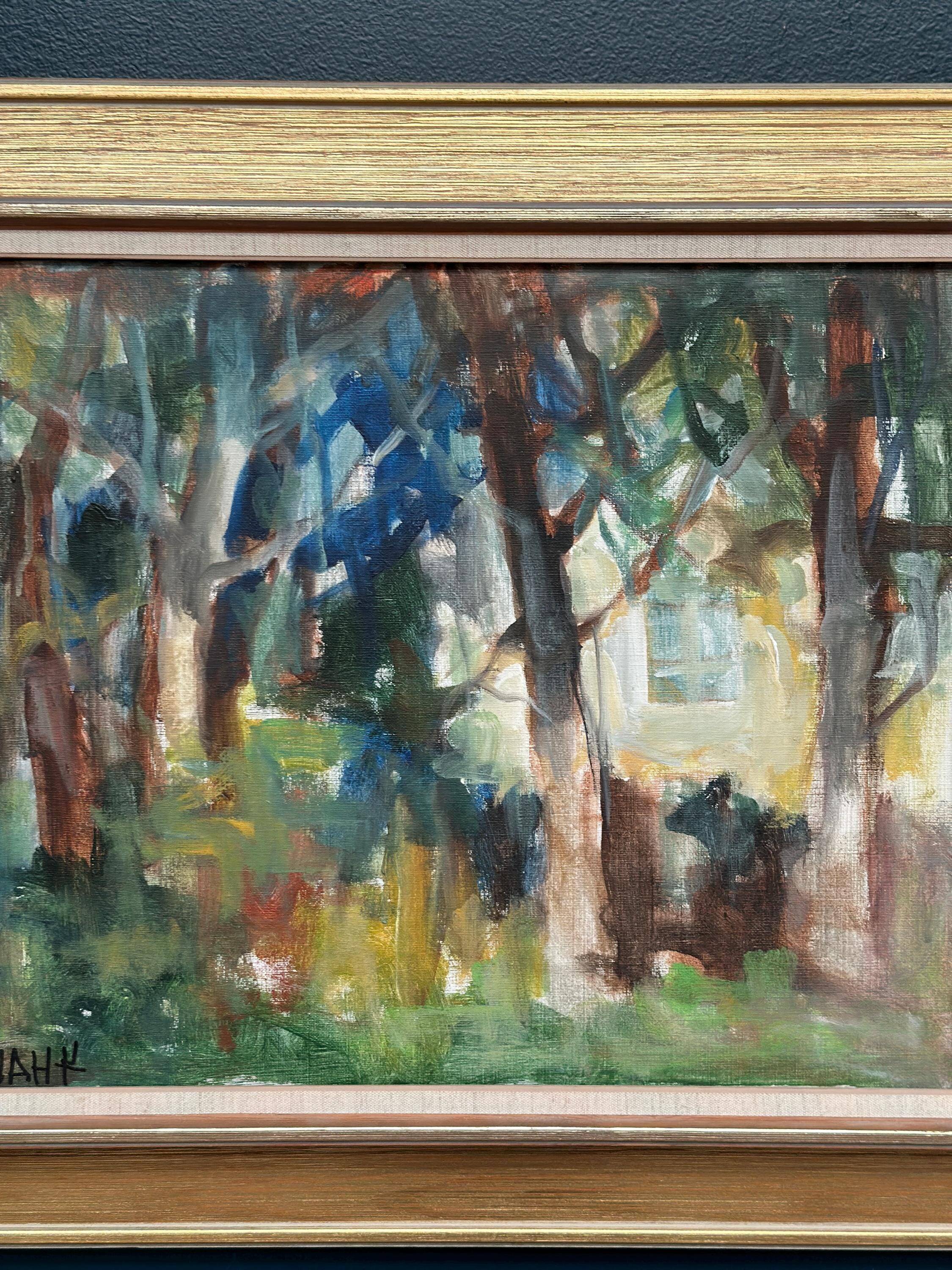 Swedish Oil on Canvas – “Neighbor’s House” by Pia Hesselmark‑Campbell