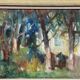 Swedish Oil on Canvas – “Neighbor’s House” by Pia Hesselmark‑Campbell