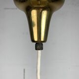 Midcentury ufo cocoon pendant lamp with brass, 1960s