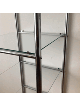 Chrome and glass shelves