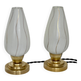 Pair of Arlus style bedside lamps