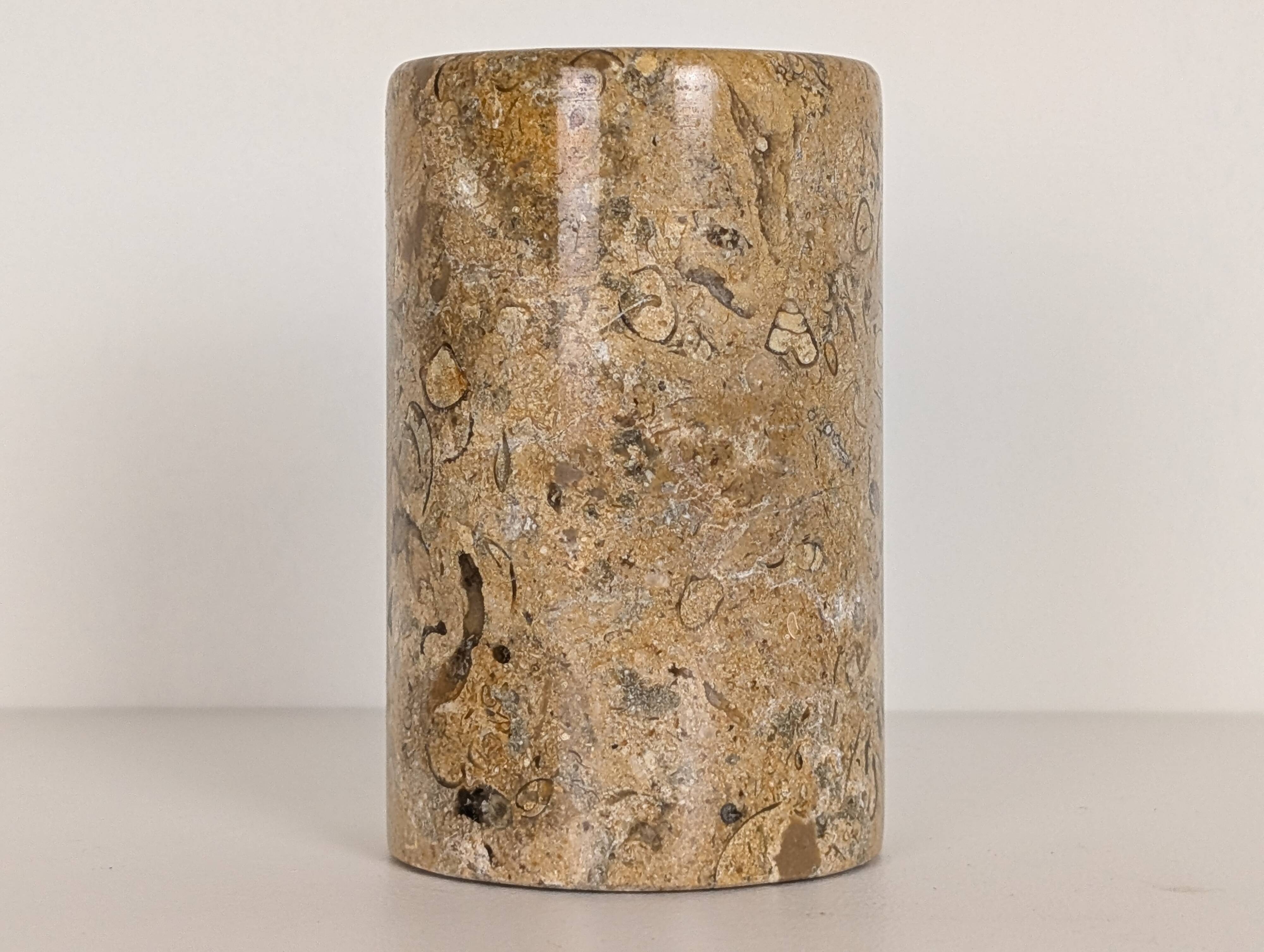 Stone roller vase