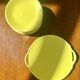 10 assiettes dessert et plat Digoin jaune