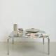 Tubular coffee table with smoked glass top, 1970s