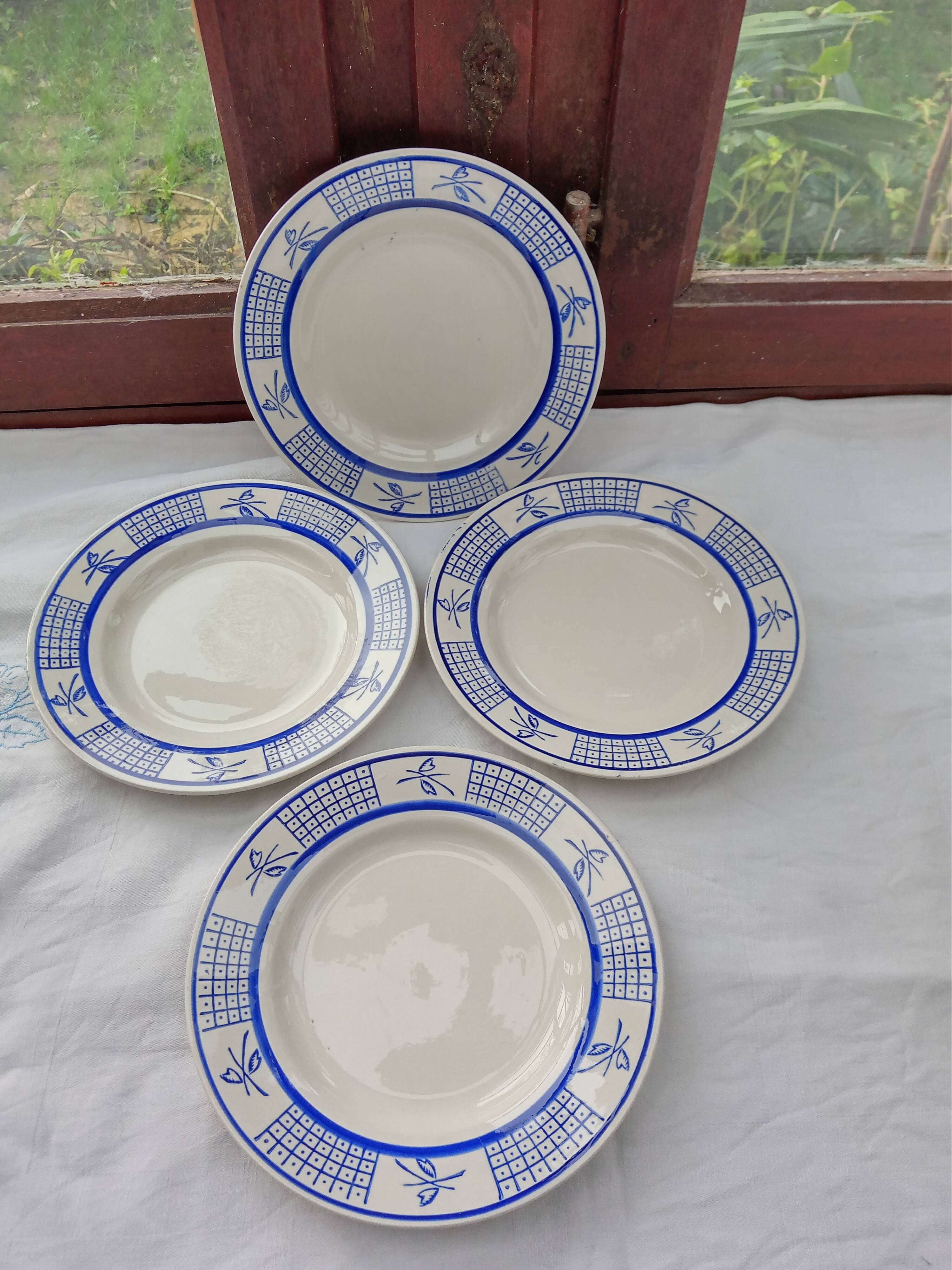 4 assiettes à dessert Gien