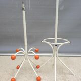Rotating coat racks 8 balls orange casimir 1970