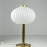 Mid-Century Brass & Glass Table Lamp