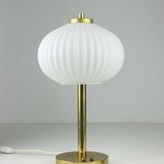 Mid-Century Brass & Glass Table Lamp