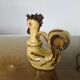 Ceramic candlestick "the rooster" from Périgourdine pottery, 1960