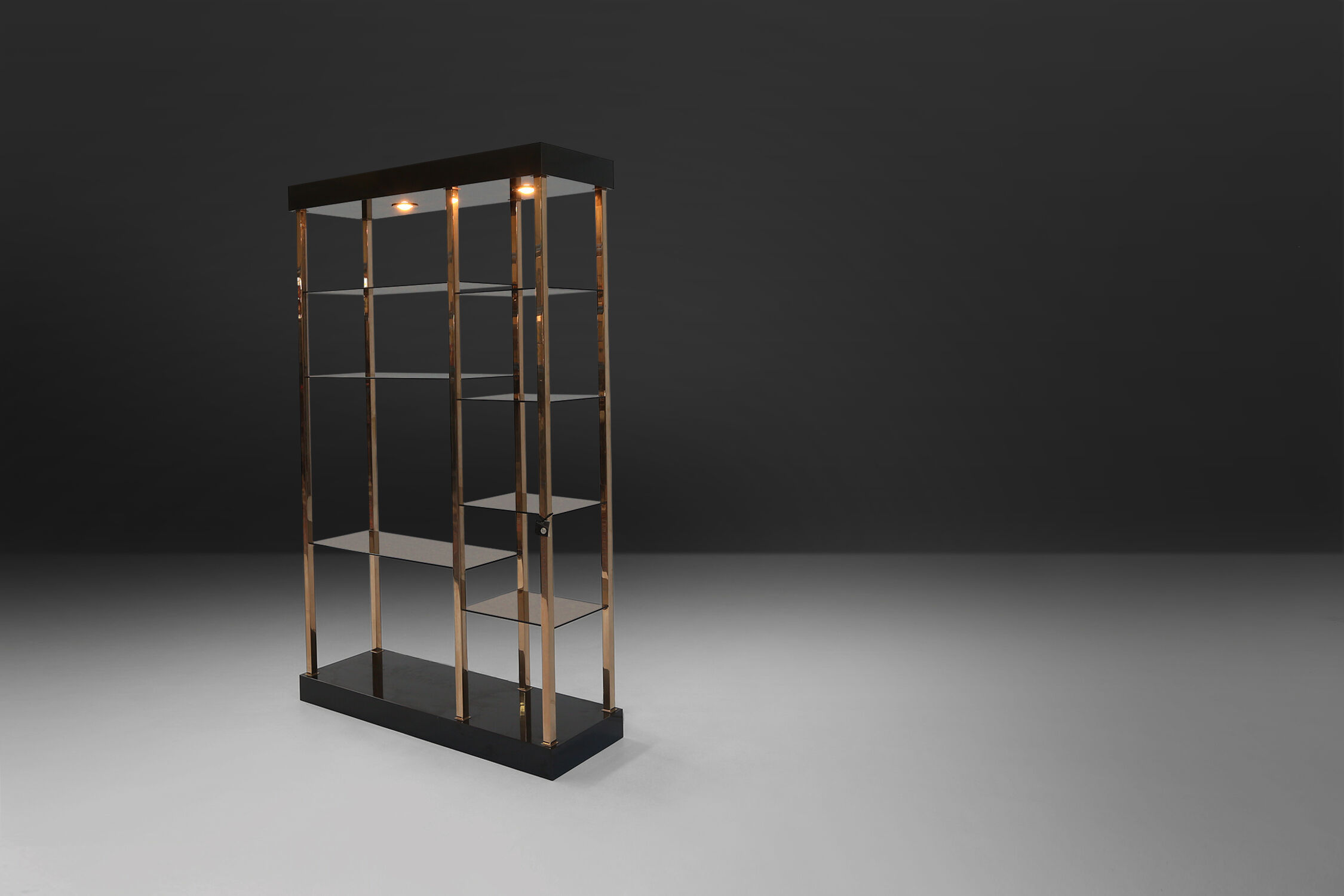 Hollywood regency style wall unit from Belgochrom, 1970s