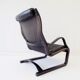 Asko Koivutaru black leather armchair by Esko Pajamies