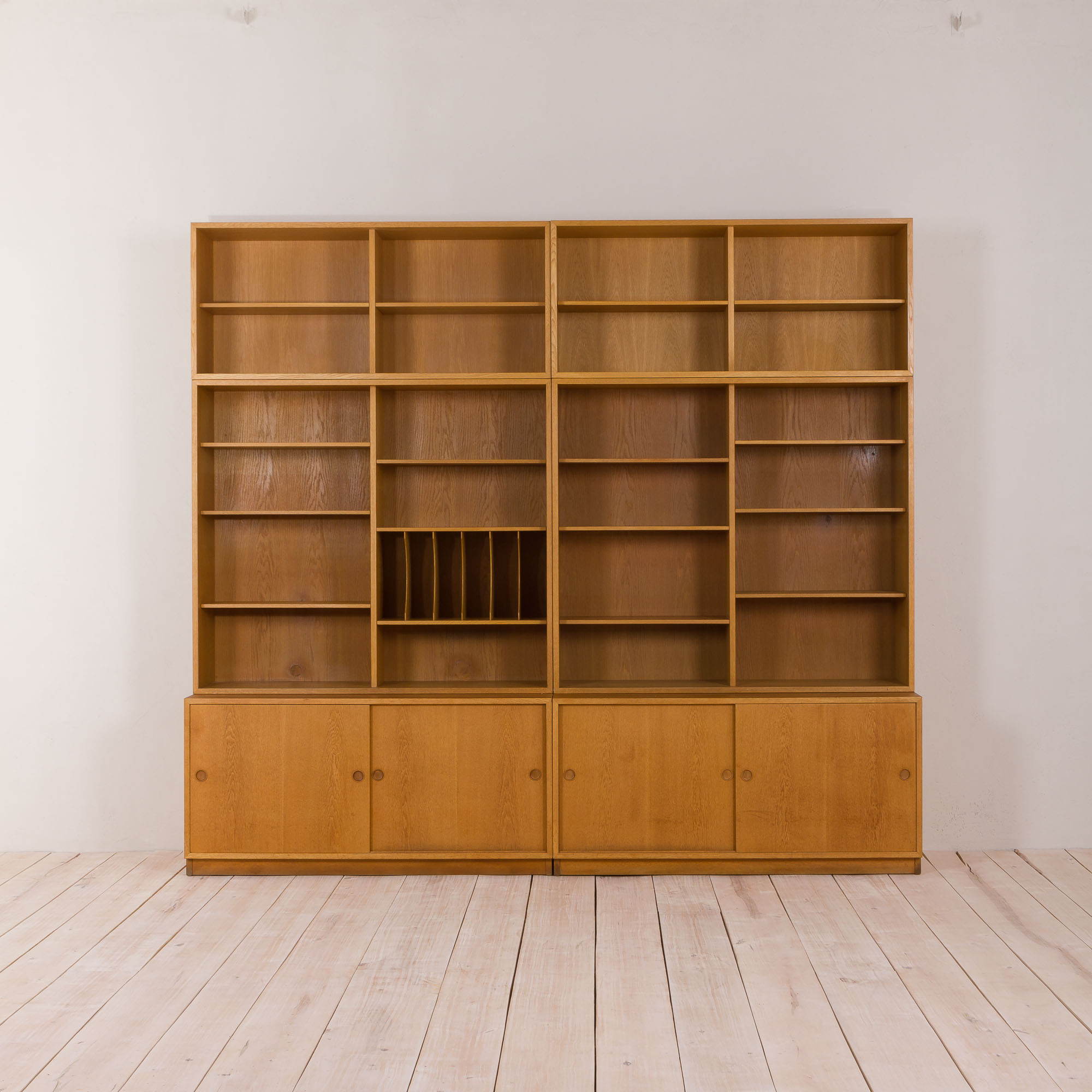 Modular oak shelving unit by Borge Mogensen for Karl Andersson & Soner