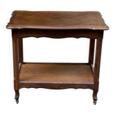 Napoleon III serving trolley in solid wood and marquetry on casters