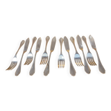 6x2 couverts à poisson métal argenté alfenide orfévrerie christofle