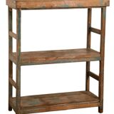 Green patinated teak floor