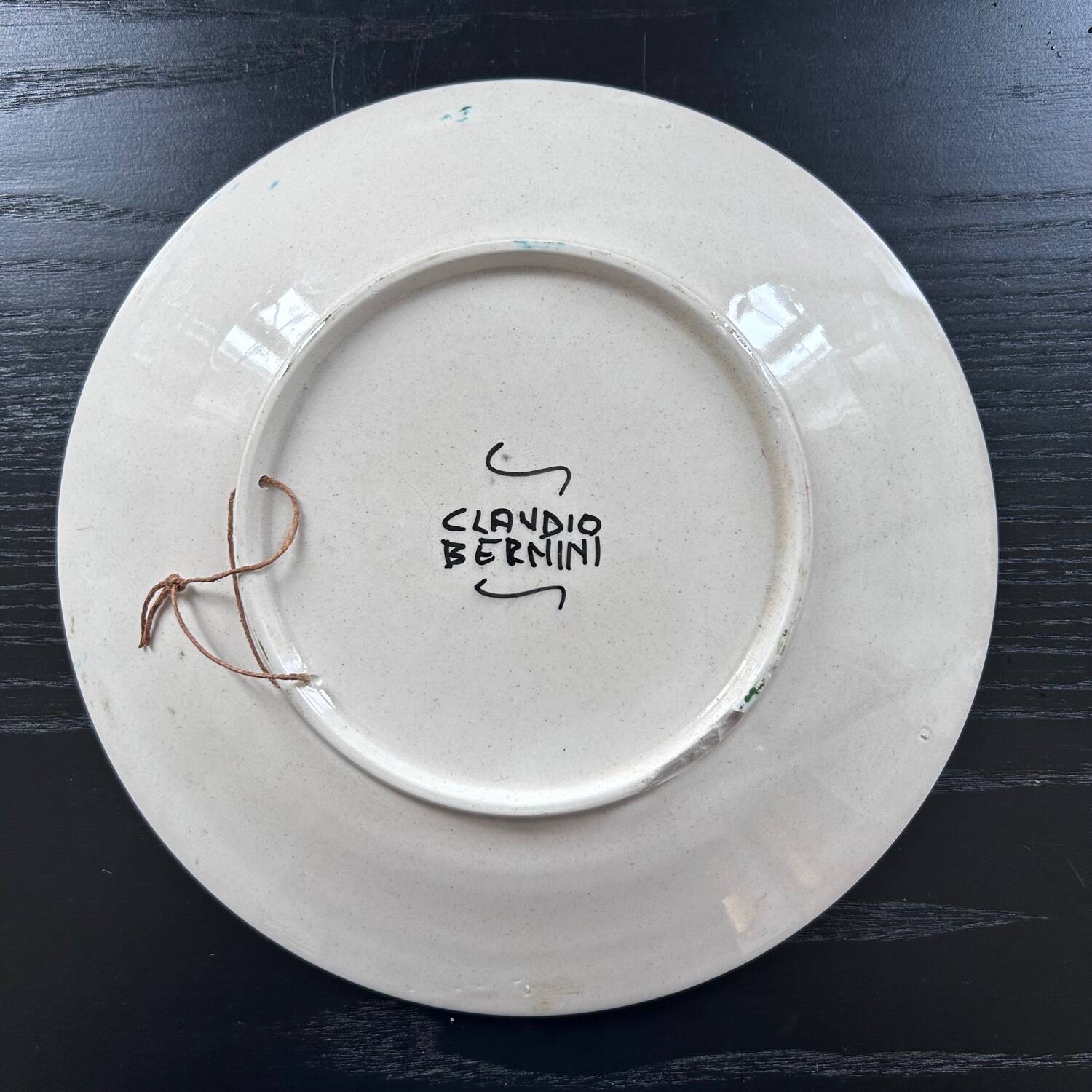 Italian dish with floral decoration