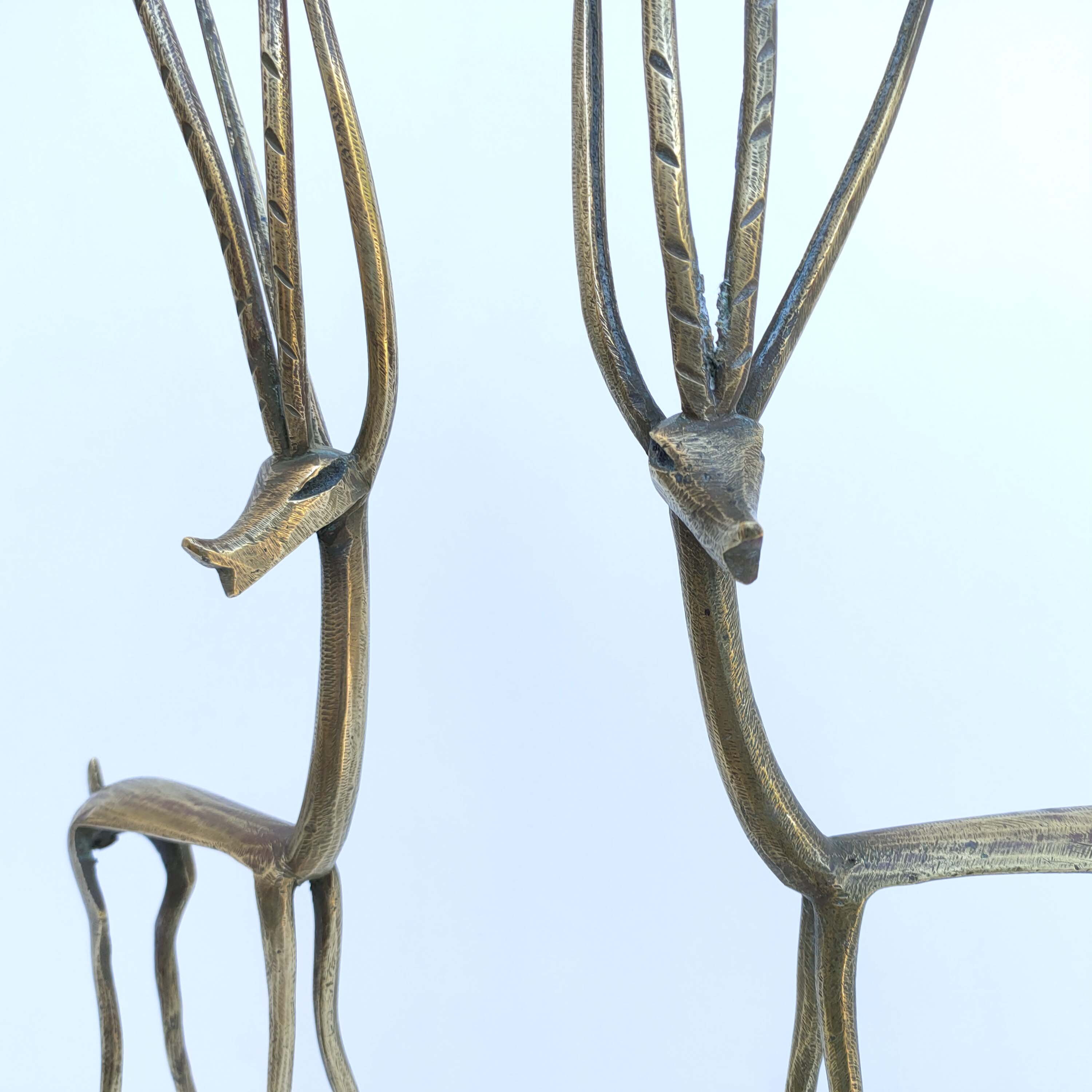 Brass gazelle antelopes