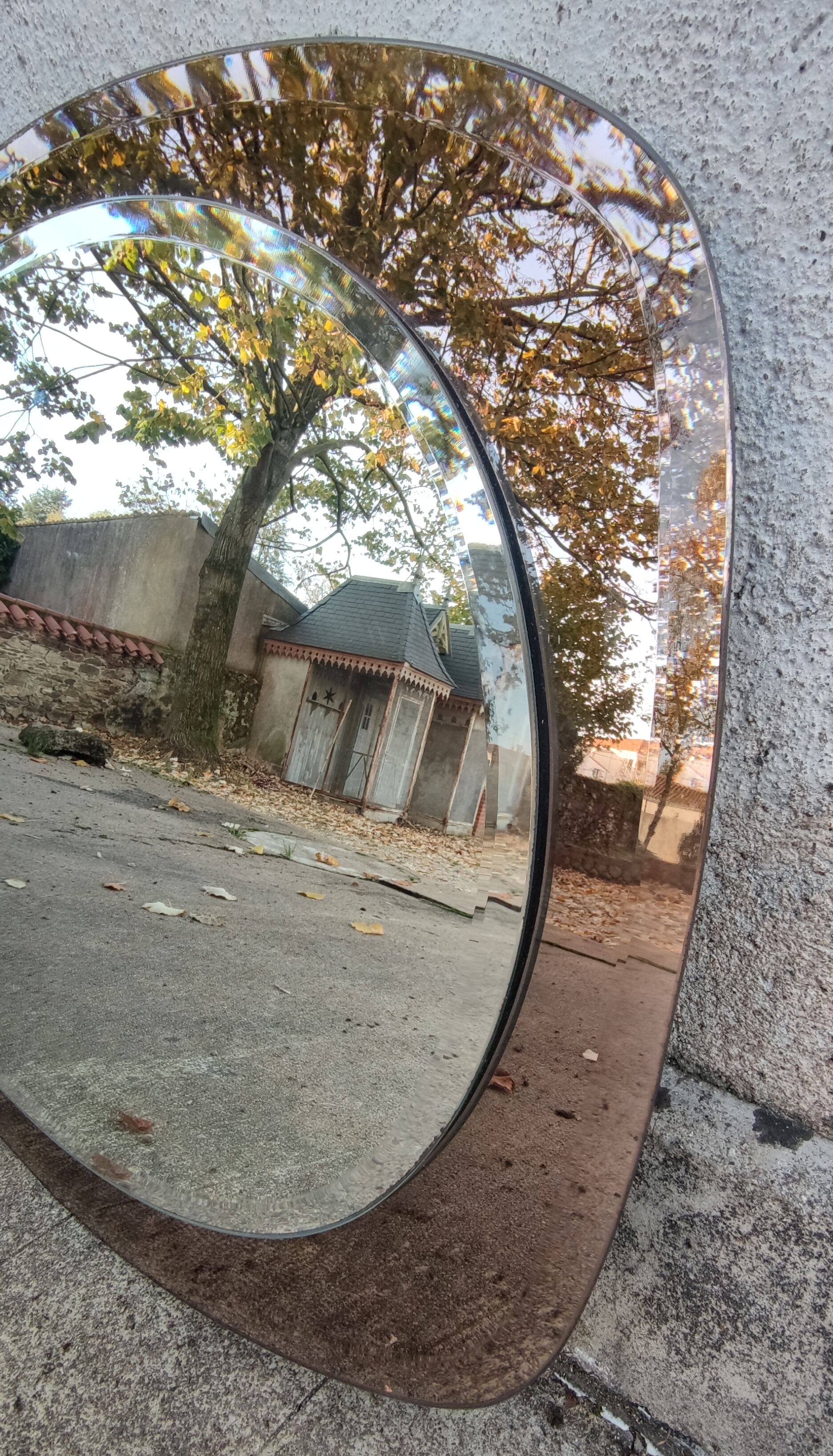 Vintage smoked mirror