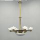 Art Deco chandelier with glass shade, Czechoslovakia, 1930s