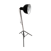 Lampe projecteur trépied gamelle émaillée design atelier
