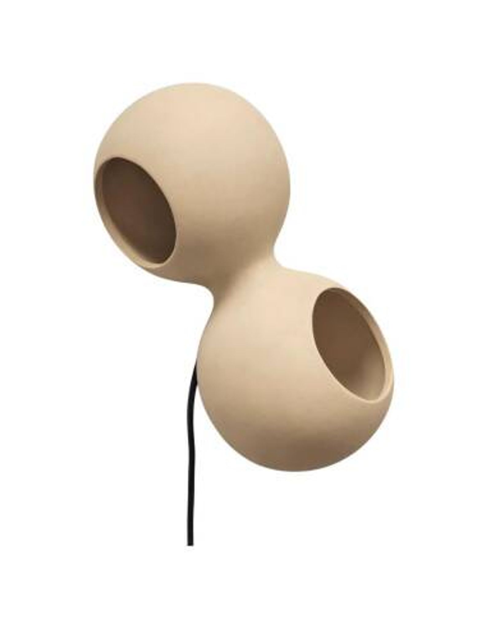 Table lamp or wall lamp in sand color made of ceramic, contemporary work.