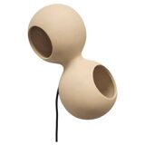 Table lamp or wall lamp in sand color made of ceramic, contemporary work.